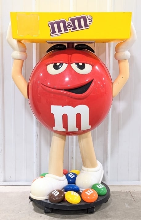 Life-Size Red M&M's Figural Display With Tray (1 of 14)