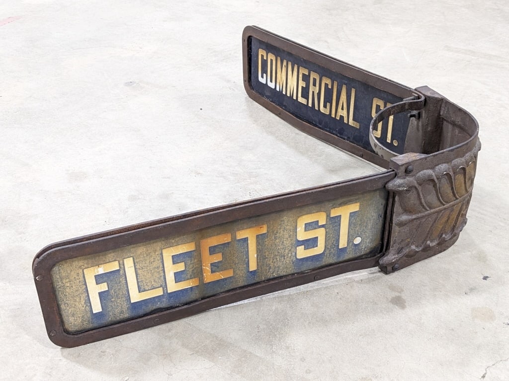 Boston Fleet St. & Commercial St. Street Sign (1 of 11)