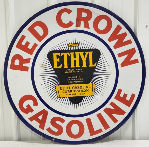 Vintage 30in DSP Red Crown Gasoline Sign (1 of 17)