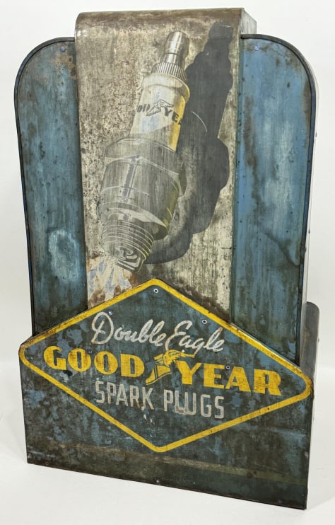 Vintage Good Year Double Eagle Spark Plugs Display (1 of 9)