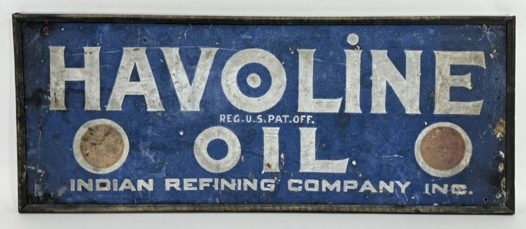 4ft Early SST Smaltz Havoline Motor Oil Adv Sign (1 of 8)