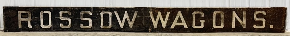 10ft Early SSW Rossow Wagons Smaltz Adv Sign (1 of 11)