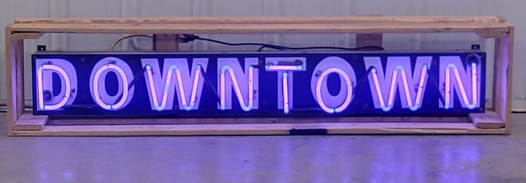 Vintage SSP "Downtown" Neon Sign (1 of 9)
