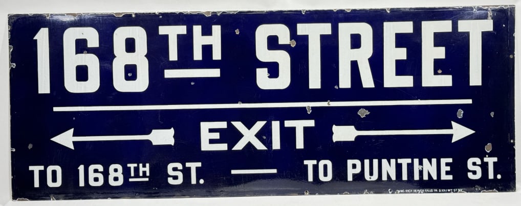 6ft SSP New York 168th Street Exit Subway Sign (1 of 12)