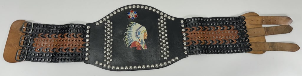 Vintage Indian Motorcycle Studded Kidney Belt (1 of 9)