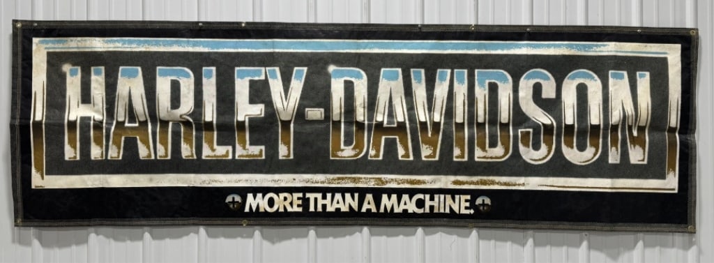 9ft Vintage 1980s Harley-Davidson Dealer Banner (1 of 7)