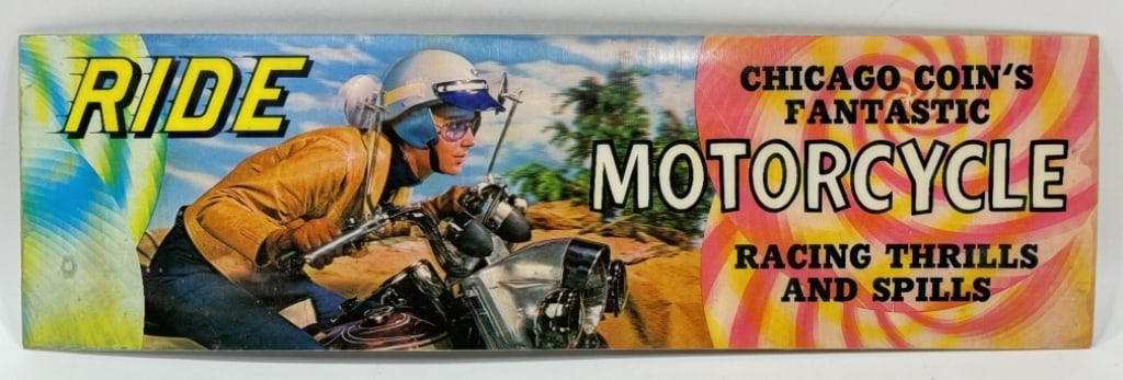 Vintage Chicago Coin's Motorcycle Game 3D Sign (1 of 8)