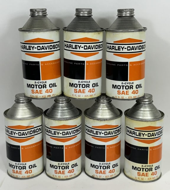 7) 1960s Harley-Davidson Cone Top 2-Cycle Oil Can (1 of 9)