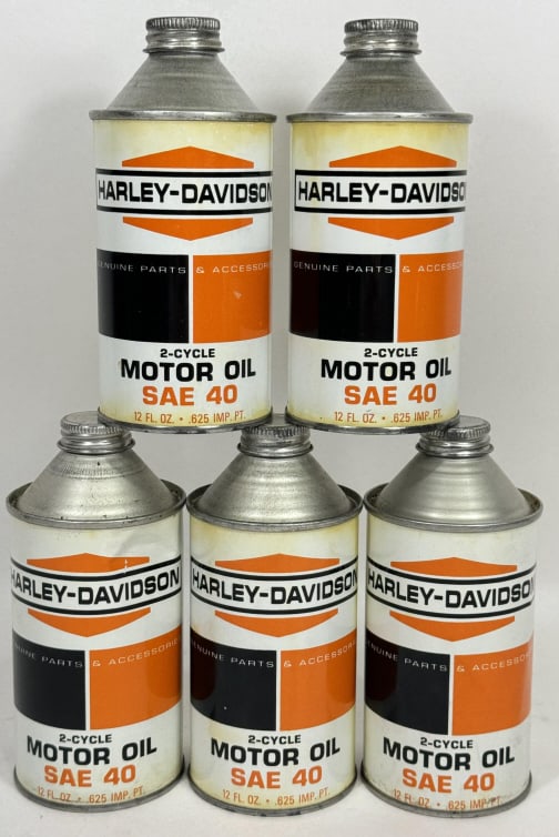5) 1960s Harley-Davidson Cone Top 2-Cycle Oil Can (1 of 7)