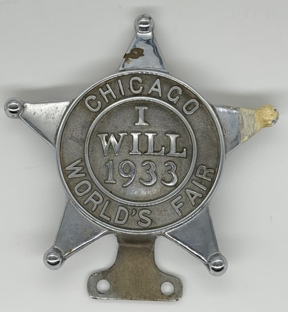 1933 Chicago World's Fair Police Bumper Badge (1 of 8)