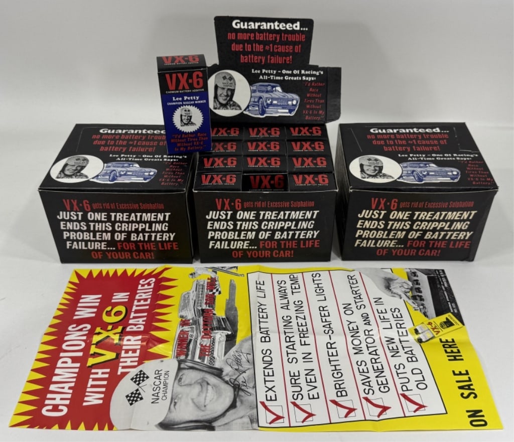 (3) NOS VX-6 Auto Battery Additive Store Displays (1 of 14)