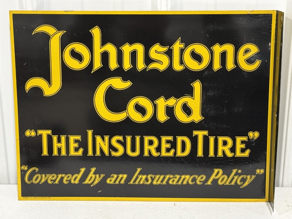 DST Johnstone Cord Tires Flange Sign (1 of 7)