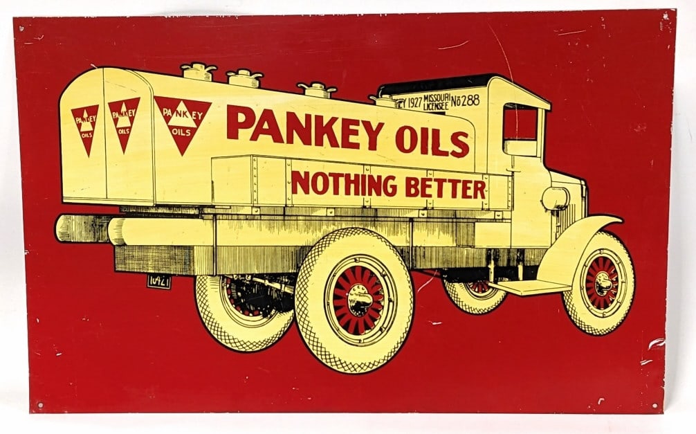 Vintage SST Pankey Oils Advertising Sign (1 of 6)