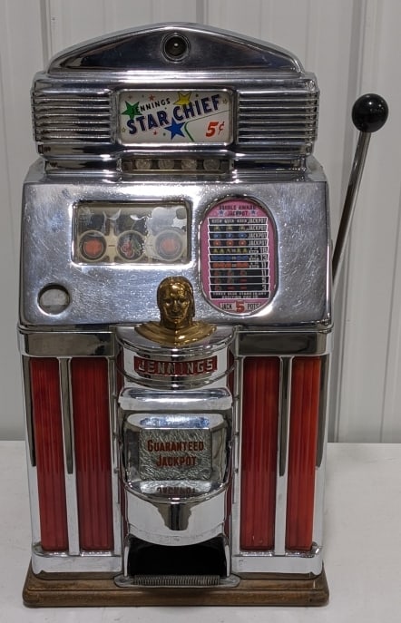 Vintage Jennings Star Chief 5 Cent Slot Machine (1 of 13)