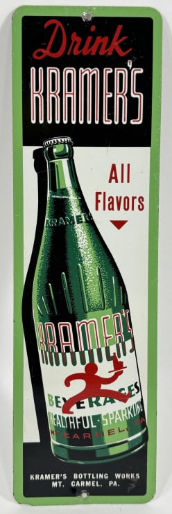 Vintage SST Kramer's Beverages Door Push Sign (1 of 6)