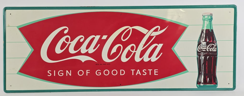 NOS SST Coca-Cola Fishtail Advertising Sign (1 of 5)