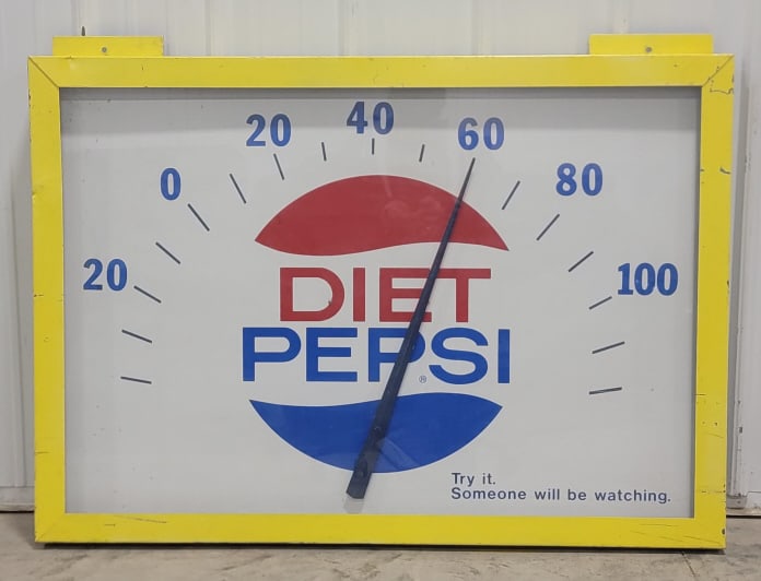 Large Metal Diet Pepsi Advertising Thermometer (1 of 10)
