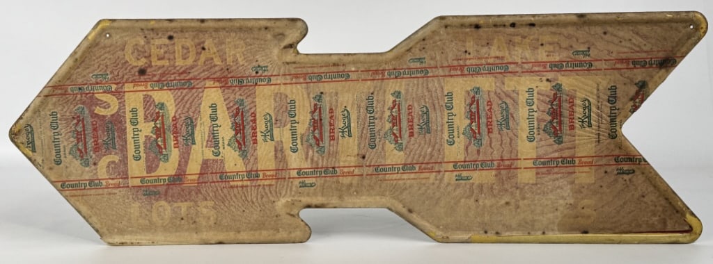 Vintage SST Cedar Lake Bartlett Cottage Arrow Sign (1 of 6)