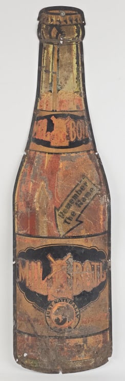 SST Milk Botl Soda Embossed Advertising Sign (1 of 3)