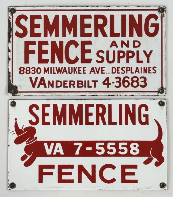 2) Vintage SSP Semmerling Fence Signs (1 of 4)