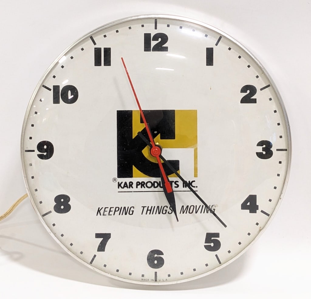 Vintage Kar Products Inc. Advertising Clock (1 of 8)