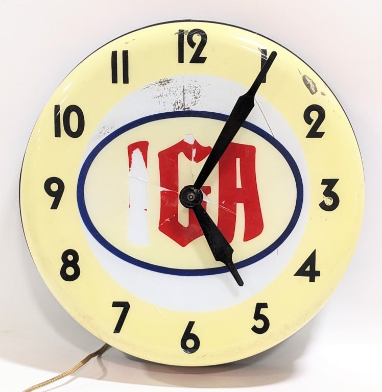 Vintage IGA Grocery Store Lighted Clock (1 of 11)
