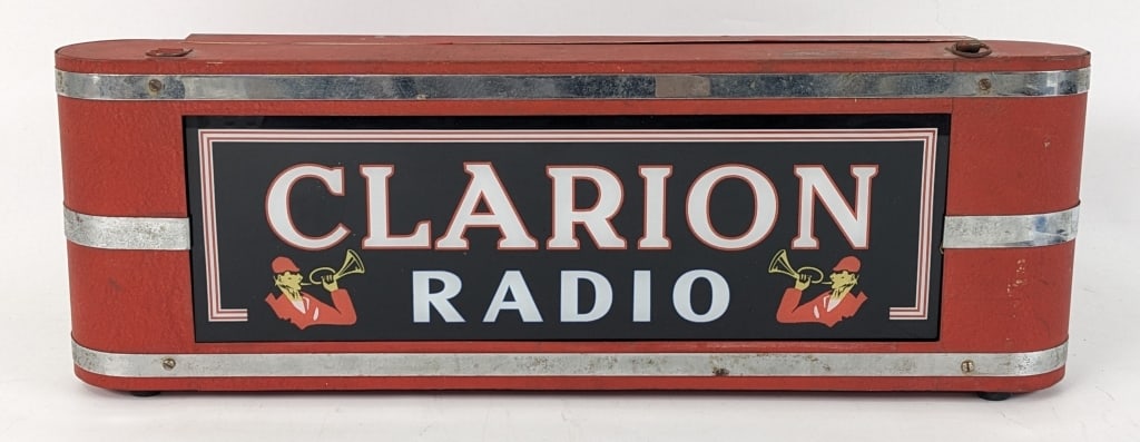 1945 Clarion Radio Neon Lighted Sign (1 of 9)
