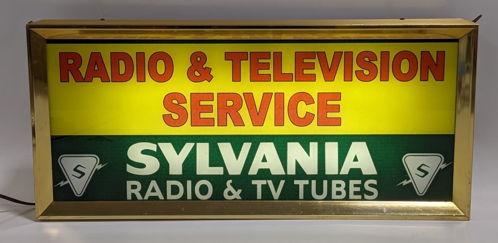 Vintage Sylvania Radio TV Service Lighted Sign (1 of 8)