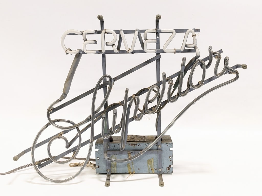Vintage Superior Cerveza Two Color Neon Sign (1 of 10)