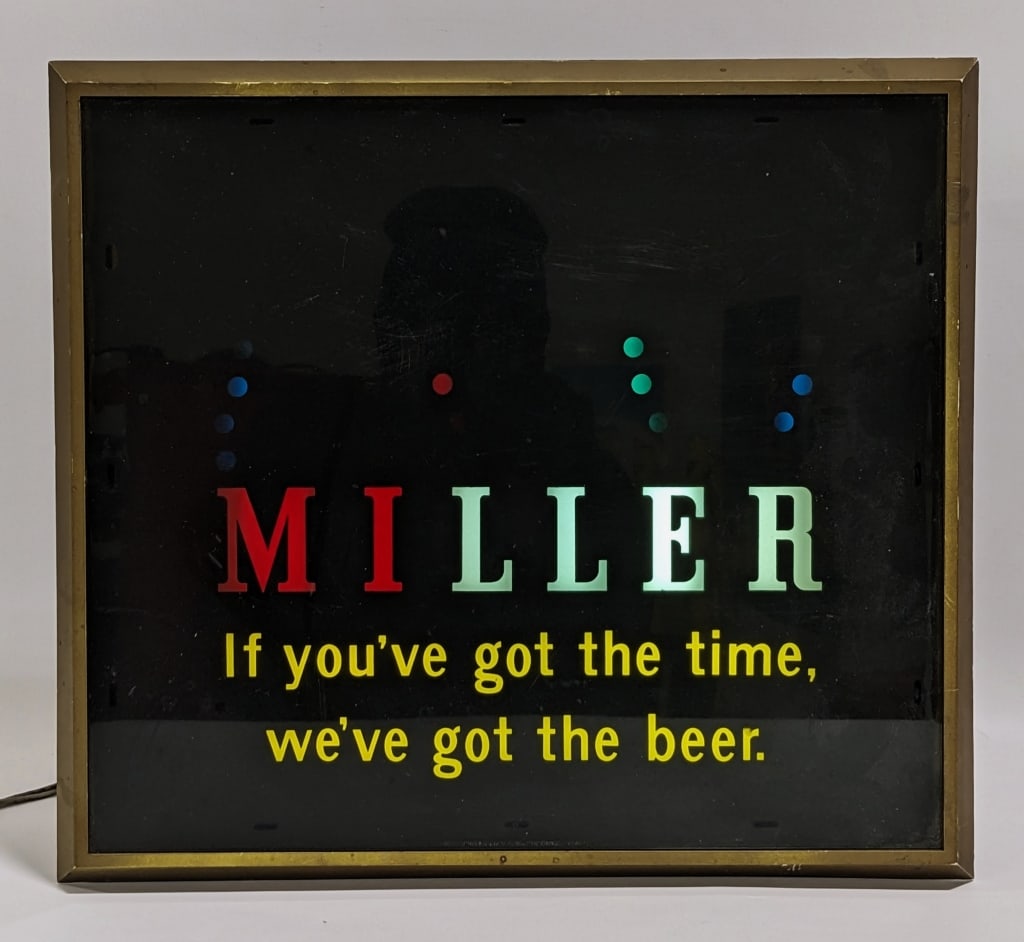 Vintage Miller Beer Bouncing Ball Motion Sign (1 of 11)