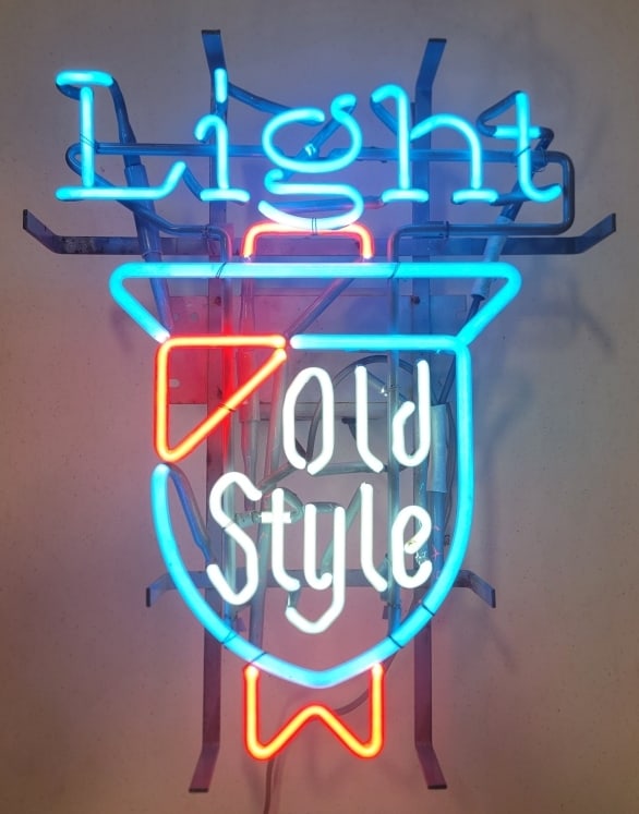 Vintage Old Style Light Beer Neon Advertising Sign (1 of 7)