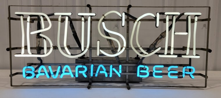 Vintage Busch Bavarian Beer Neon Advertising Sign (1 of 13)