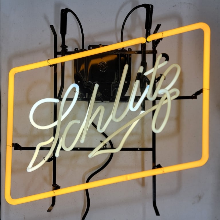 1950's Schlitz Beer Rhomboid Neon Advertising Sign (1 of 8)