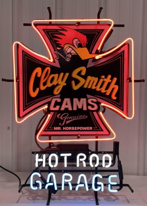 Custom Clay Smith Cams Hot Rod Garage Neon Sign (1 of 5)