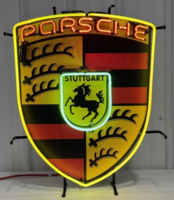 Custom Porsche Shield Neon Sign (1 of 5)