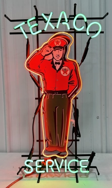 Custom Texaco Gas Station Attendant Neon Sign (1 of 6)