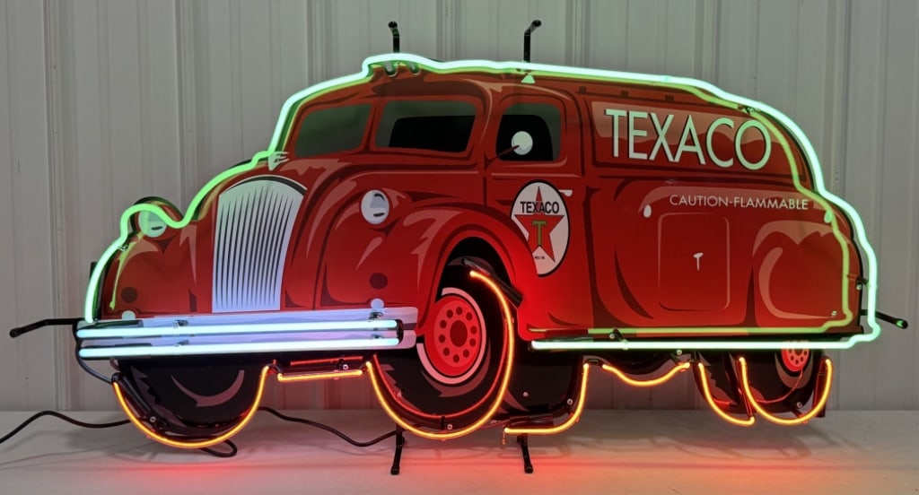 Custom Texaco Tanker Truck Neon Sign (1 of 5)