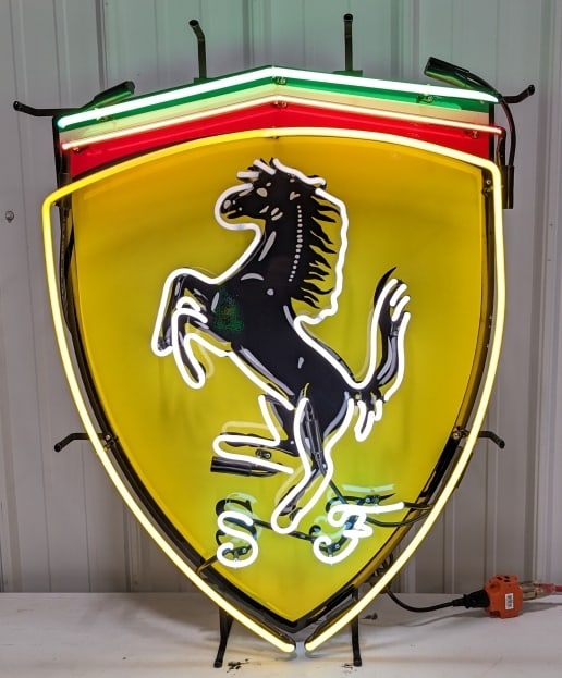 Custom Ferrari Shield Five-Color Neon Sign (1 of 9)