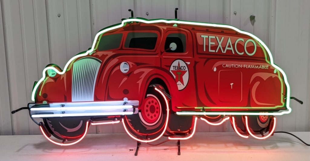 Custom Texaco Truck Two-Color Neon Sign (1 of 10)