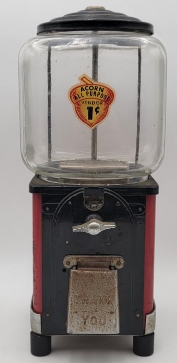 Vintage Acorn 1 Cent Gumball Vending Machine (1 of 15)