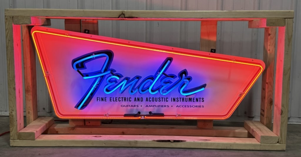 SST Custom Fender Guitar Neon Sign 48x20 (1 of 5)