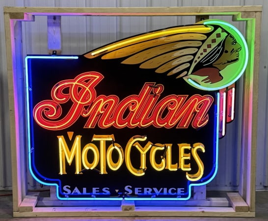 SST Custom Indian Motorcycles Neon Sign 60x48 (1 of 6)