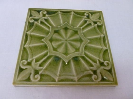 Minton 6"x6" Tile, Unmarked: Minton 6"x6" Tile, Unmarked