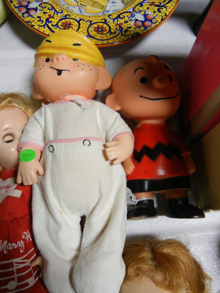 1959 Dennis the Menace Doll and Vintage Charlie B: 1959 Dennis the Menace Doll and Vintage Charlie Brown Hard Plastic Doll
