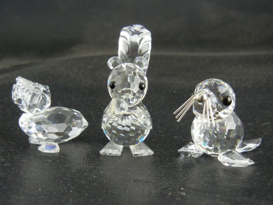 Swarovski Group- Pelican, Squirrel, Seal: Swarovski Group- Pelican, Squirrel, Seal