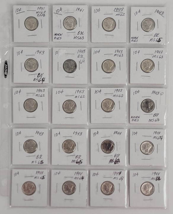 (20) High Grade United States Silver Mercury Dimes (1 of 14)