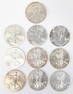 (10) Different Date American Silver Eagle Dollars