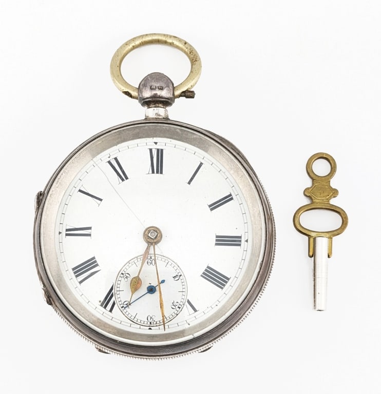 Antique T.P. Thomas English Sterling Pocket Watch (1 of 11)