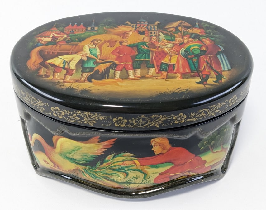 Russian Lacquer Hand Painted "Magic Pony" Box (1 of 8)