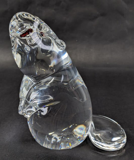 Retired Steuben Glass "Beaver" Figurine (1 of 8)